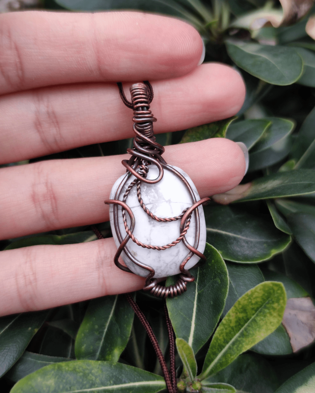 Howlite Moon Necklace - Sacred