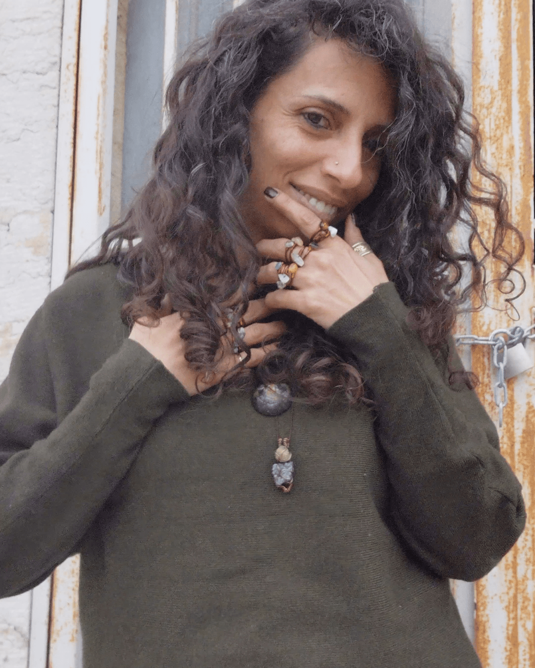 Set your Intention & my intuition will choose your stack. Invest in our Intuitive Mystery Stacking Adjustable Copper Crystal Rings in Lebanon at Sacred.