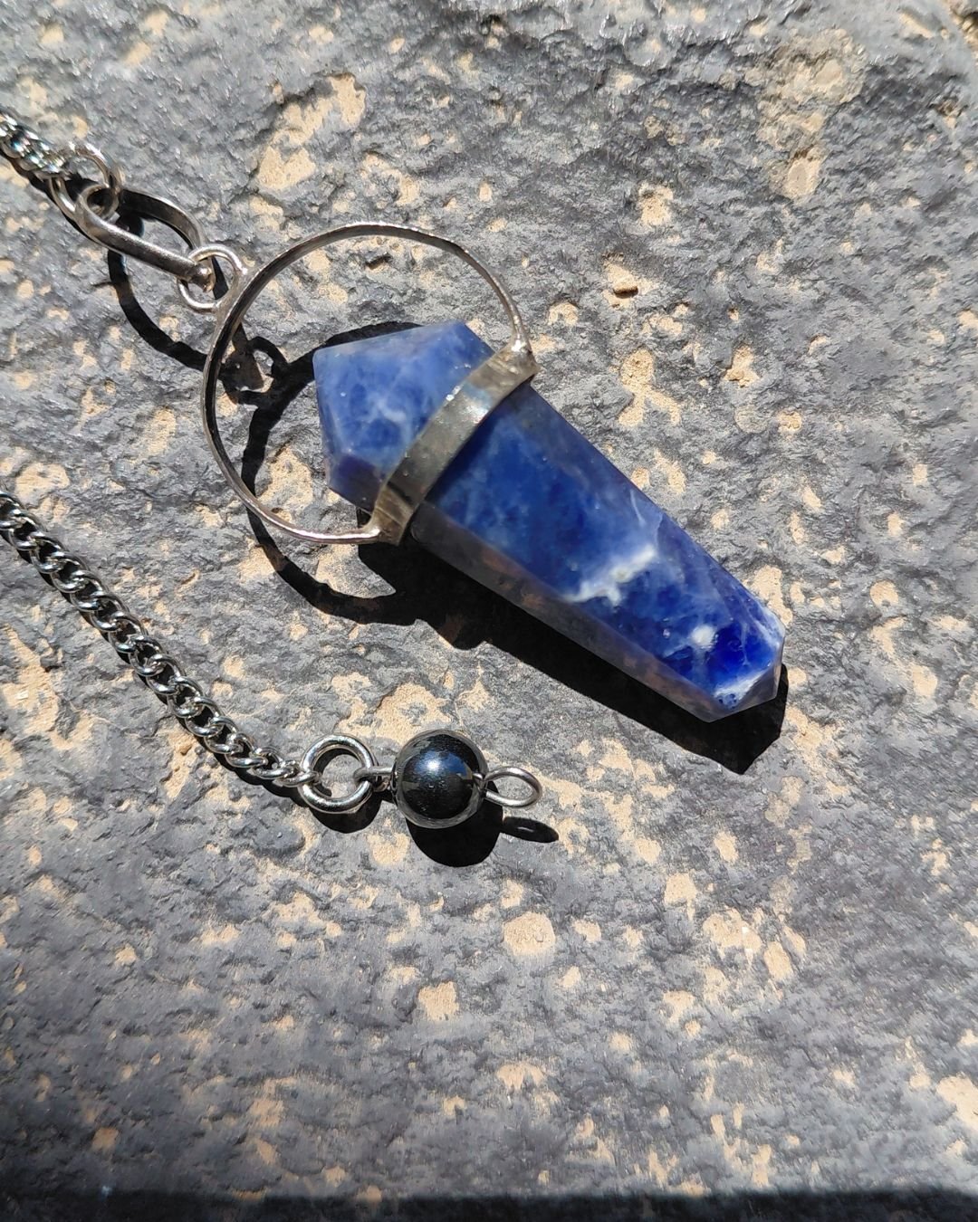 Invest in our Lapis Lazuli Pendulum from our genuine Crystal Pendulums Collection in Lebanon at Sacred!