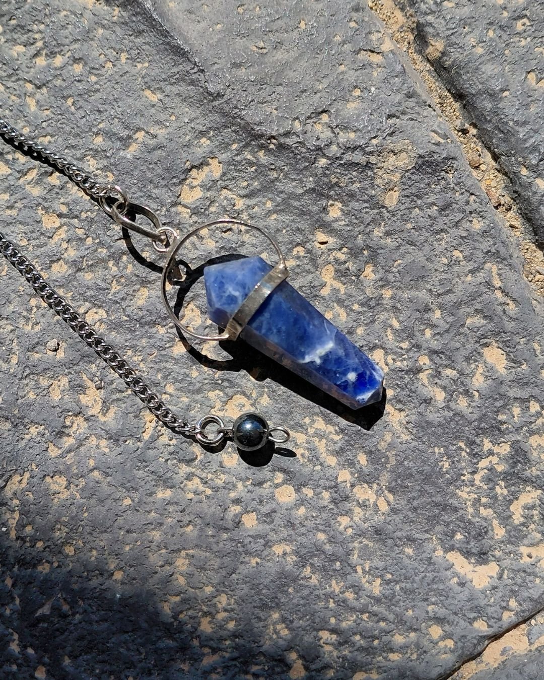 Invest in our Lapis Lazuli Pendulum from our genuine Crystal Pendulums Collection in Lebanon at Sacred!