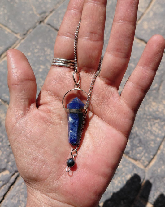 Invest in our Lapis Lazuli Pendulum from our genuine Crystal Pendulums Collection in Lebanon at Sacred!