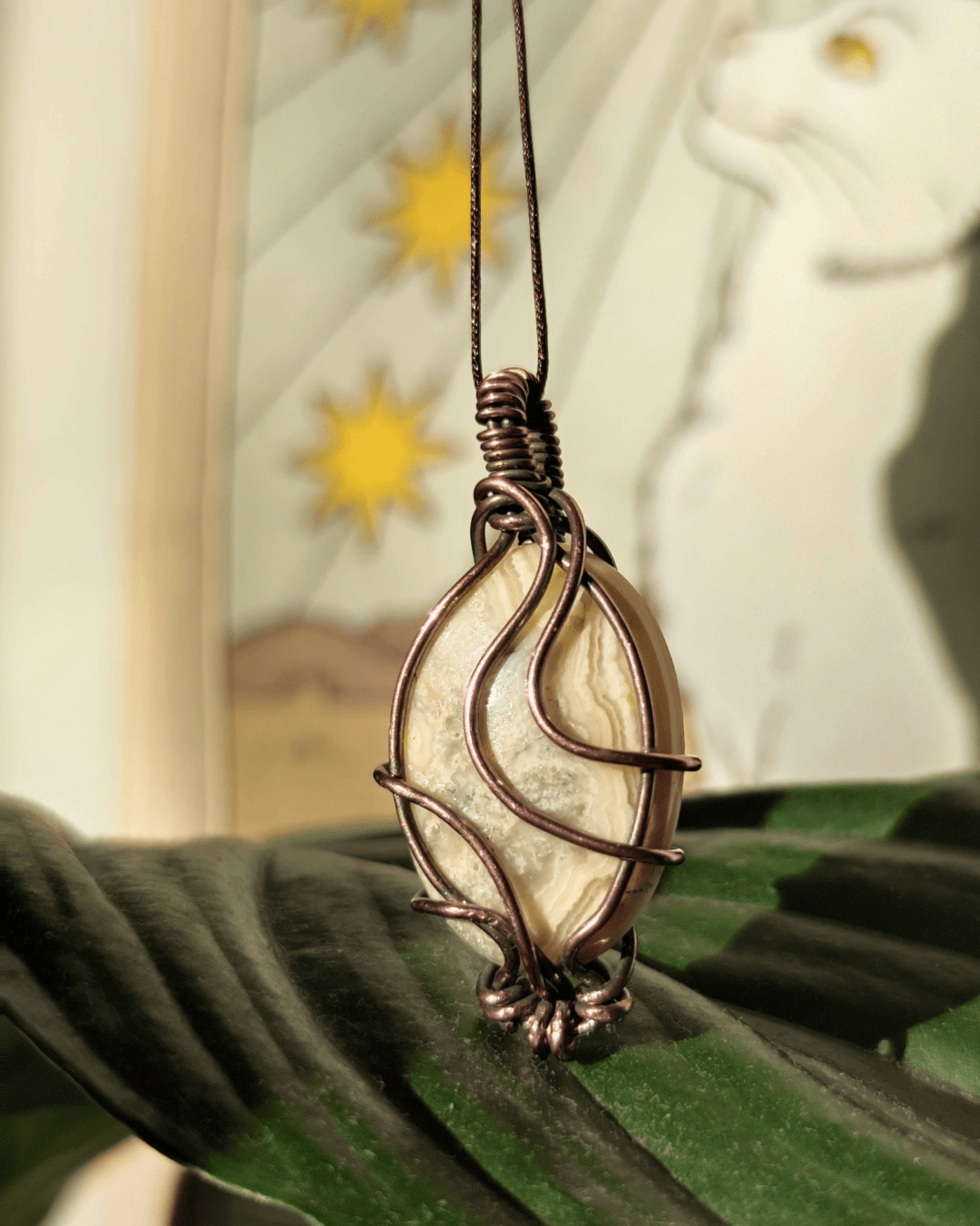 Invite pure optimism & joy with Laughter. Invest in our authentic Crazy Lace Agate Pendant from our Energy Cleansing Jewelry Collection at Sacred in Lebanon.