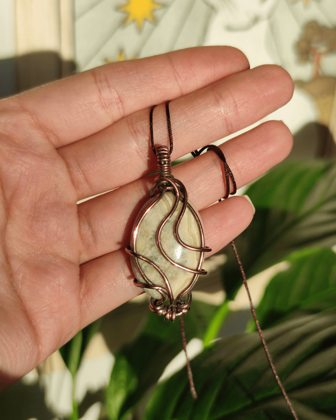 Invite pure optimism & joy with Laughter. Invest in our authentic Crazy Lace Agate Pendant from our Energy Cleansing Jewelry Collection at Sacred in Lebanon.