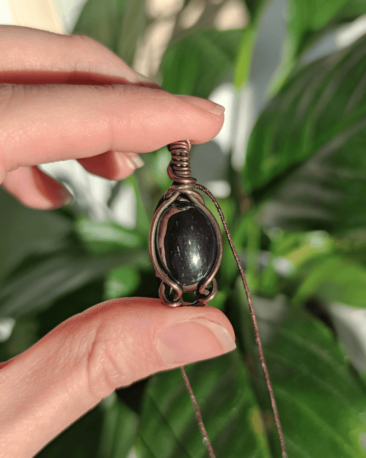 Shield your Magnetic Aura with Liquid Metal. Invest in our Hematite Pendant from our Energy Cleansing Jewelry, handmade & Exclusive in Lebanon at Sacred.