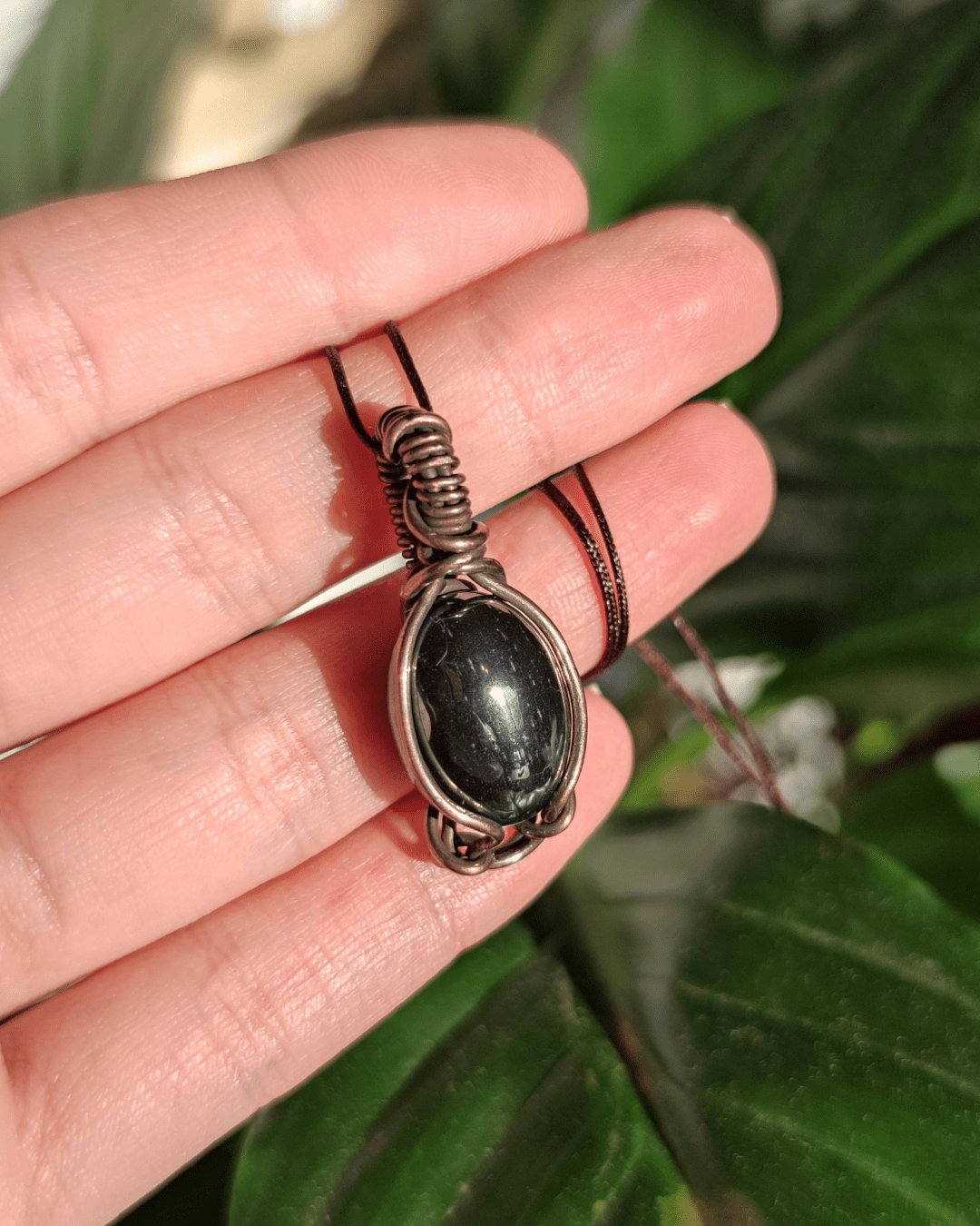 Shield your Magnetic Aura with Liquid Metal. Invest in our Hematite Pendant from our Energy Cleansing Jewelry, handmade & Exclusive  in Lebanon at Sacred.
