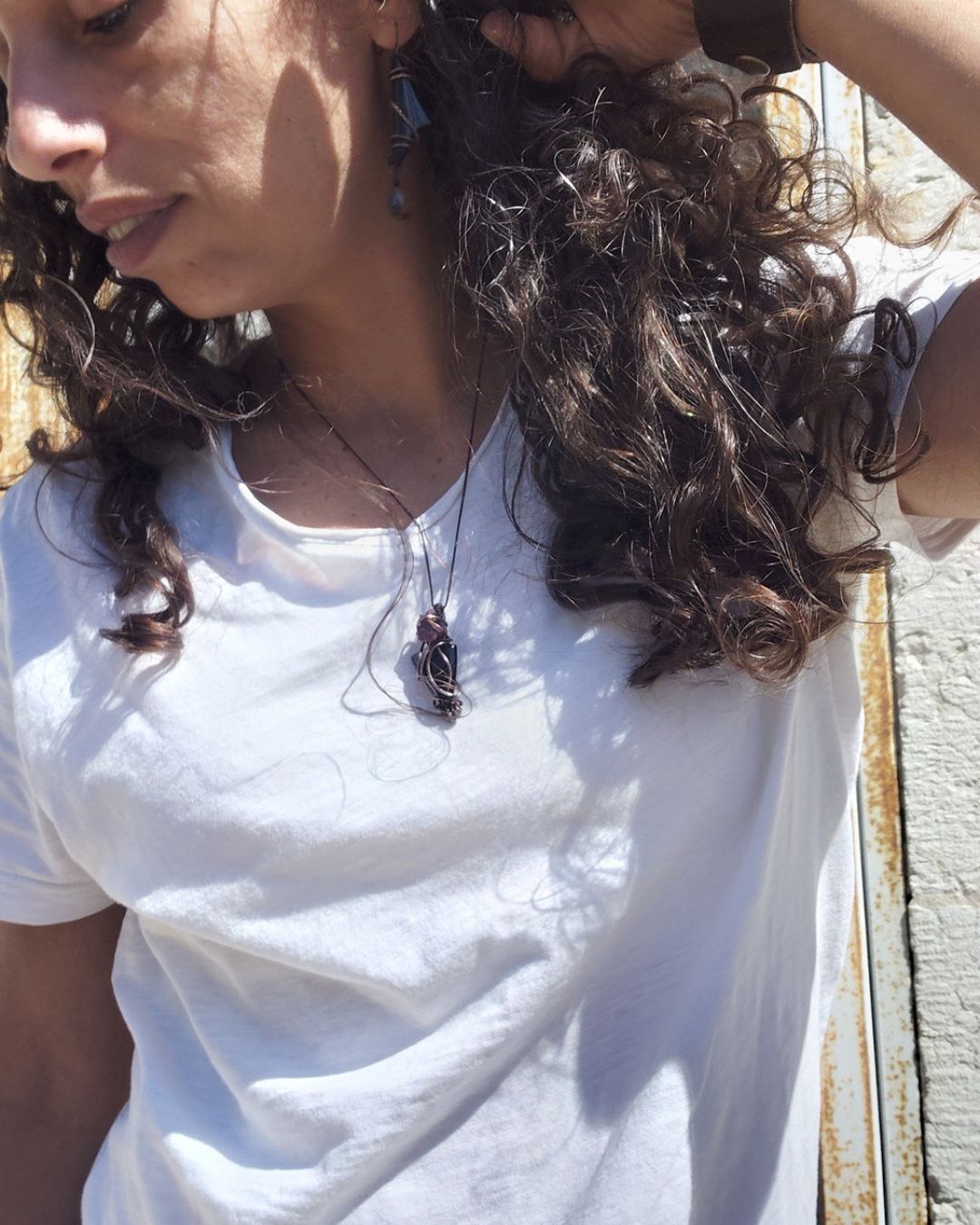 Awaken your fire with Magma. Invest in our Black Agate & Ruby Pendant from our handcrafted Copper Pendant Collection in Lebanon at Sacred!