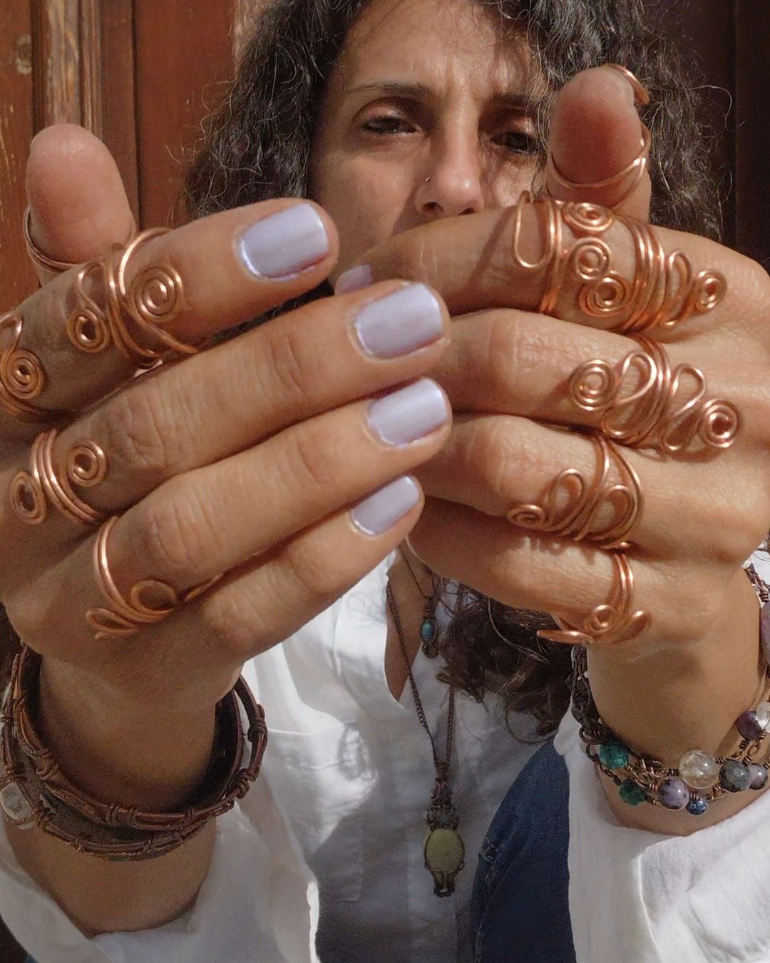 Balance your Biofield with New Wave! Invest in our Pure Copper Spiral Rings from our Copper Jewelry for Healthy Bio-Energetic Flow in Lebanon at Sacred!