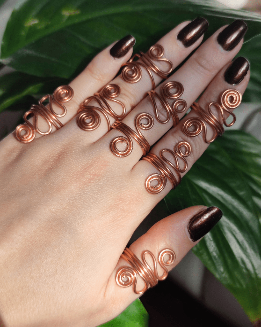 New Wave • Pure Copper Spiral Rings in Lebanon at Sacred
