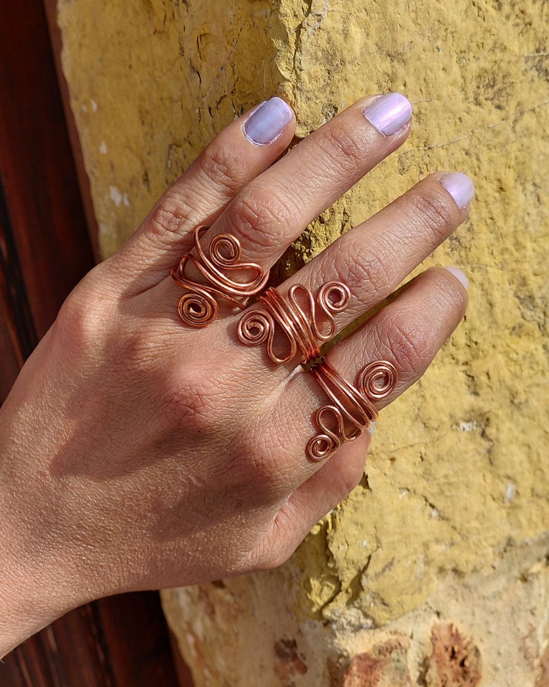 Balance your Biofield with New Wave! Invest in our Pure Copper Spiral Rings from our Copper Jewelry for Healthy Bio-Energetic Flow in Lebanon at Sacred!