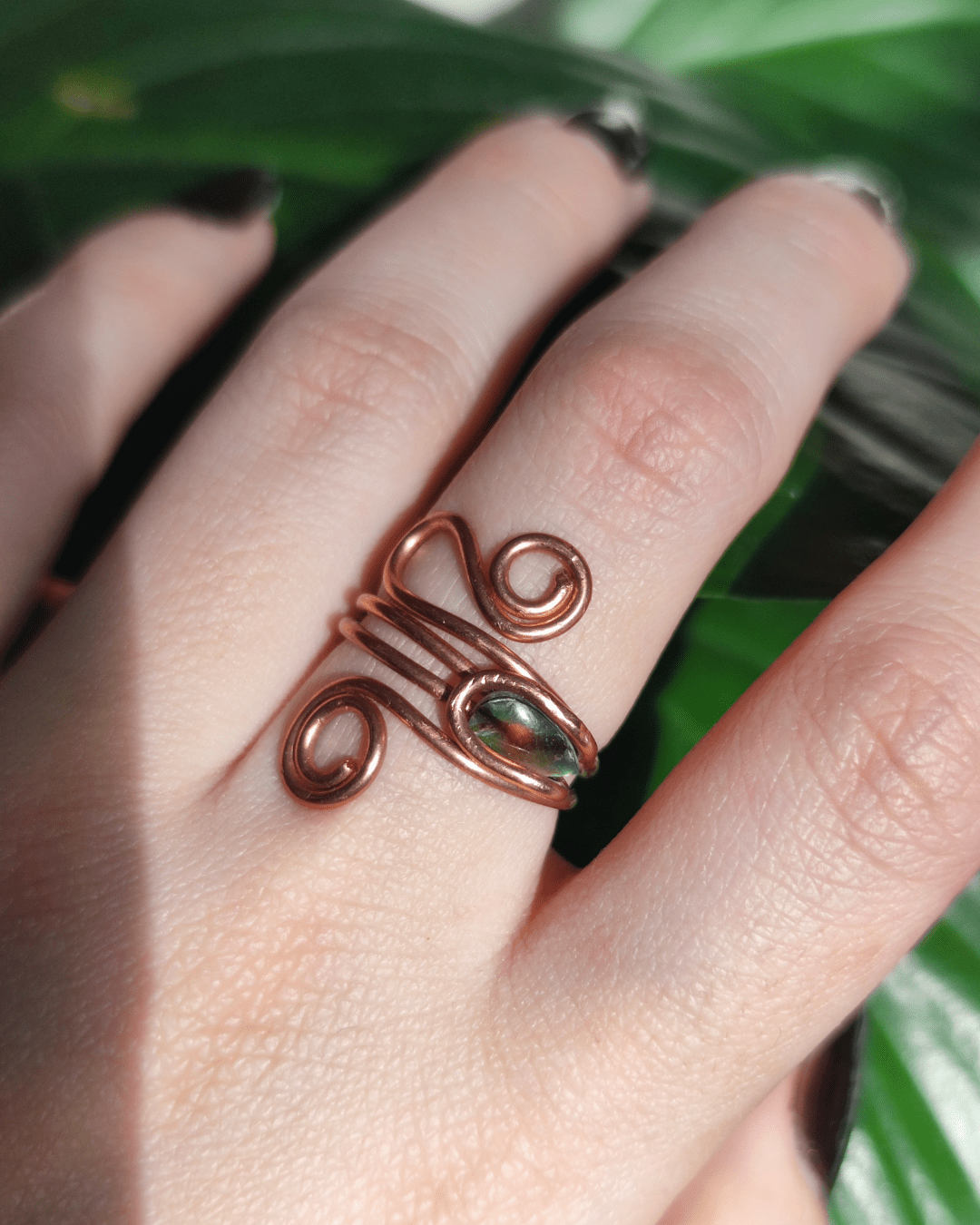 Tune into Ancient Power with New Wave! Invest in our Wire-Wrapped Crystal Rings from our Energy Cleansing Jewelry Collection in Lebanon at Sacred.