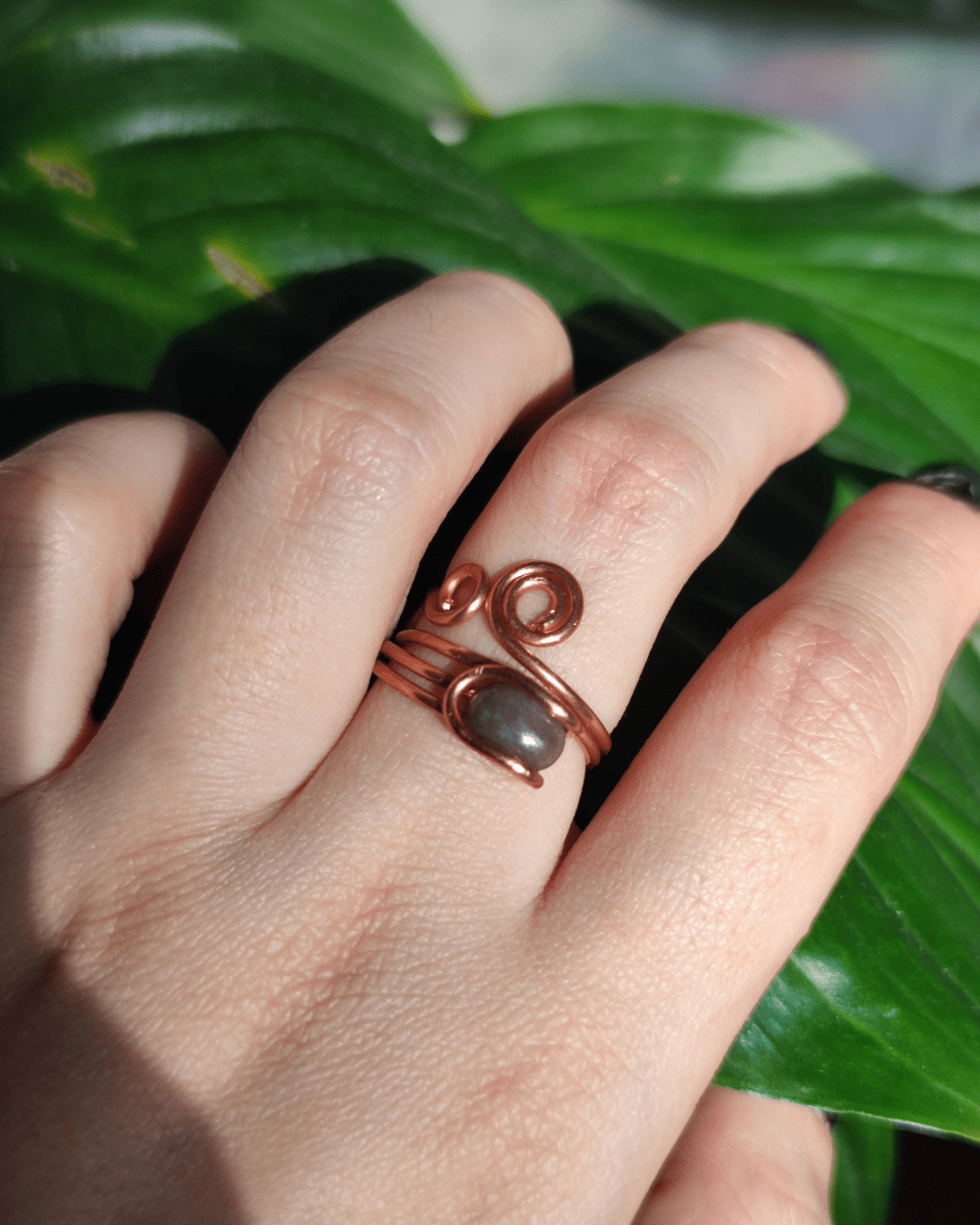 Tune into Ancient Power with New Wave! Invest in our Wire-Wrapped Crystal Rings from our Energy Cleansing Jewelry Collection in Lebanon at Sacred.