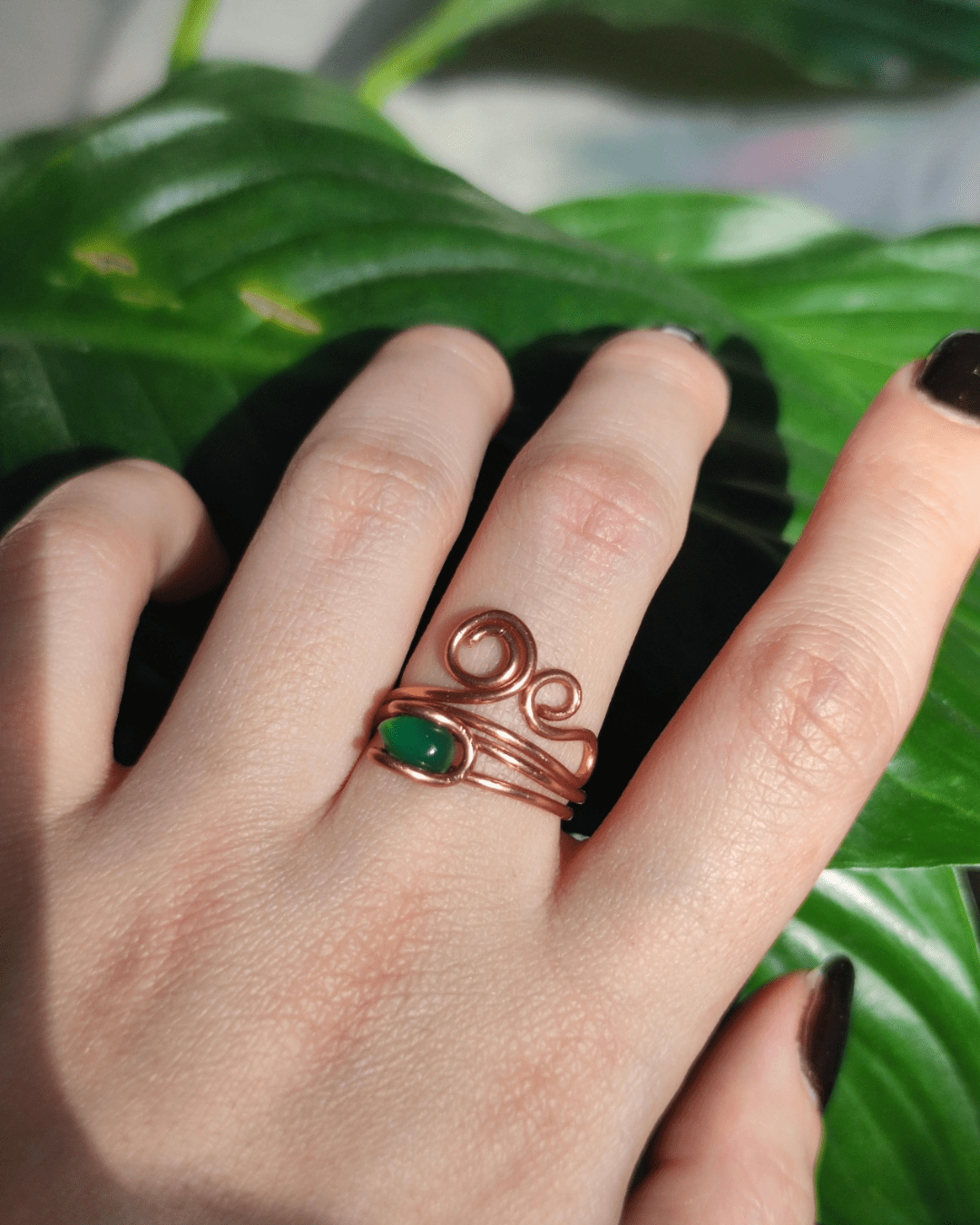 Tune into Ancient Power with New Wave! Invest in our Wire-Wrapped Crystal Rings from our Energy Cleansing Jewelry Collection in Lebanon at Sacred.