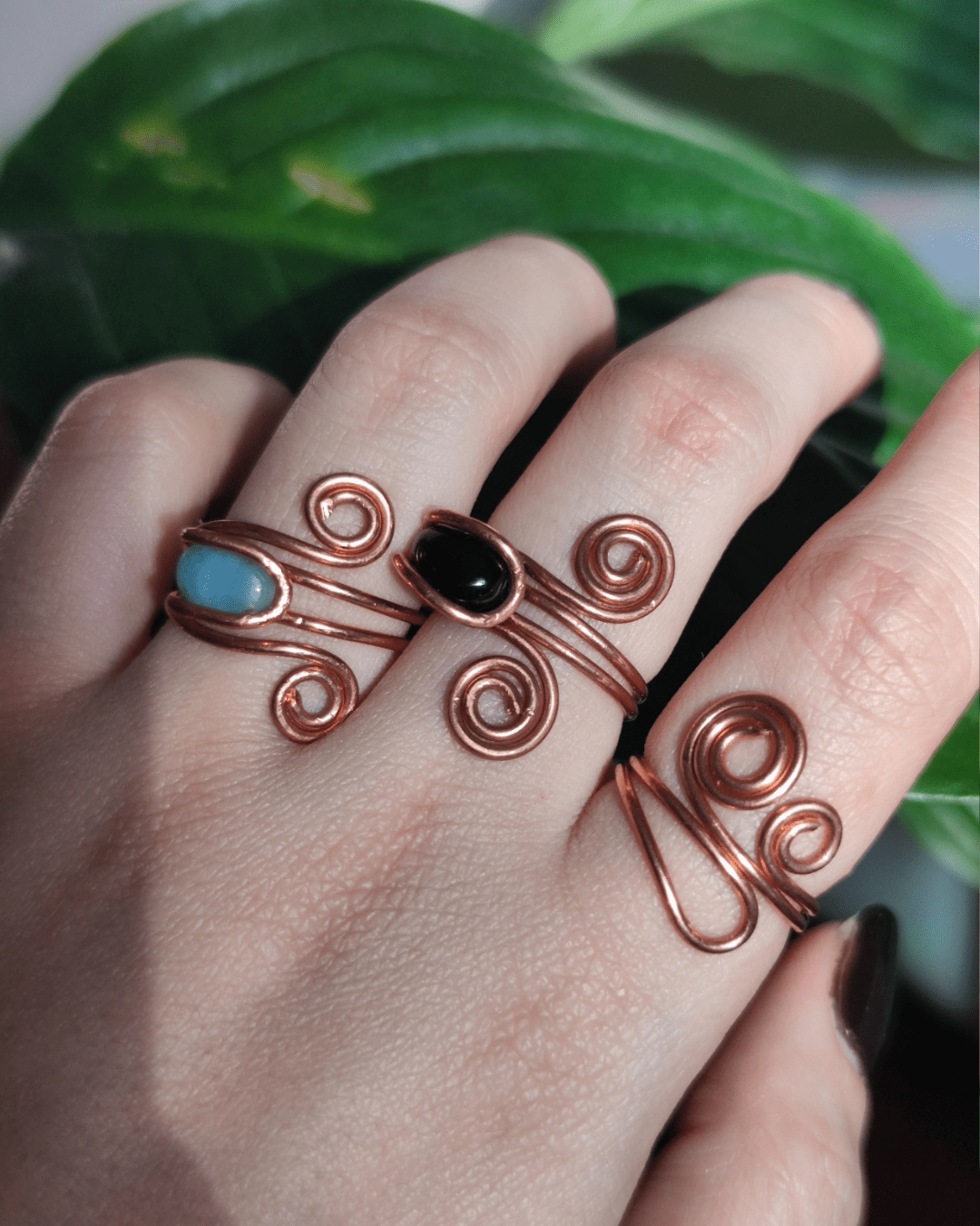 Tune into Ancient Power with New Wave! Invest in our Wire-Wrapped Crystal Rings from our Energy Cleansing Jewelry Collection in Lebanon at Sacred.