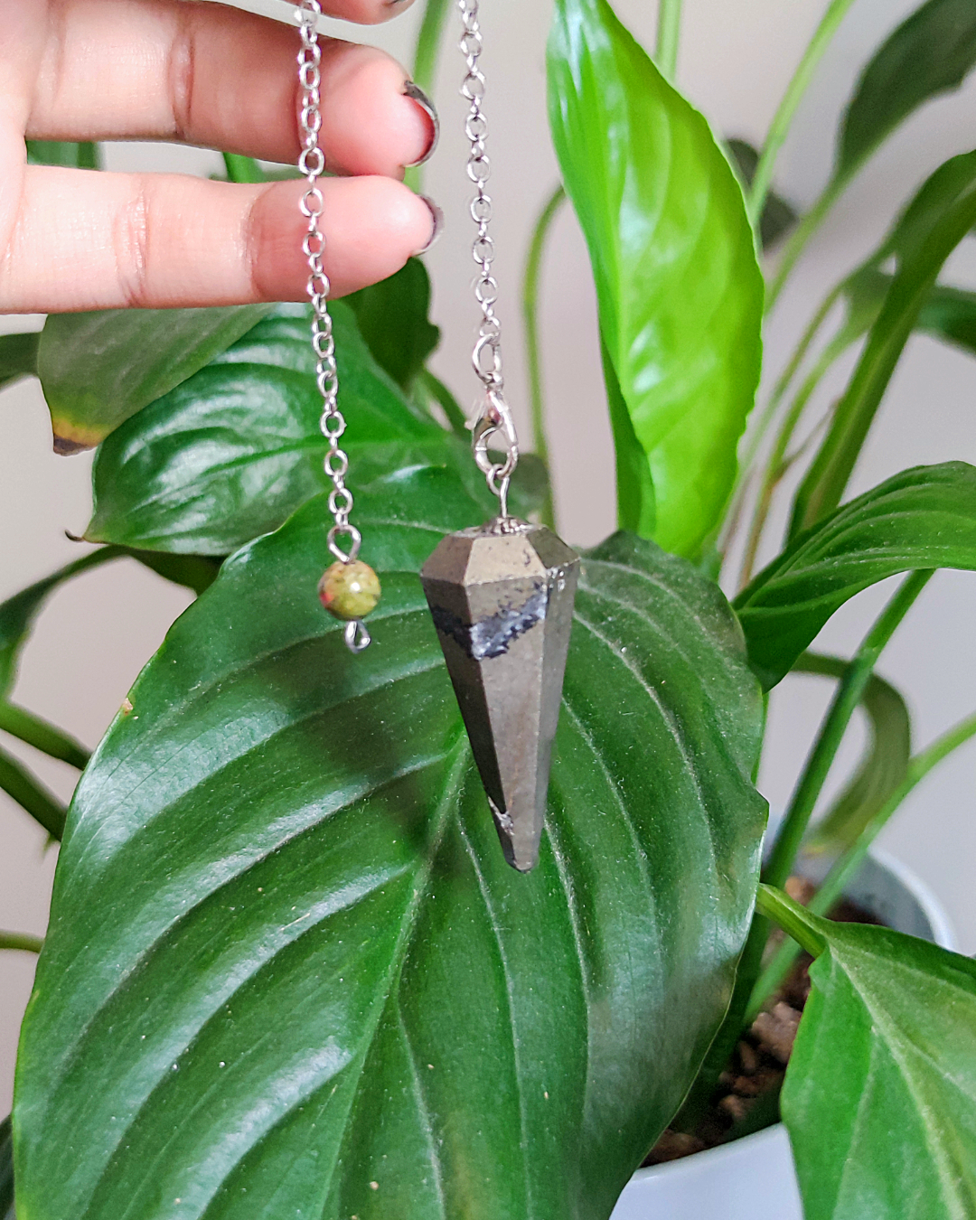 Invest in our Pyrite Pendulum • Stone of Manifestation from our wide variety of genuine Crystal Pendulums in Lebanon at Sacred!