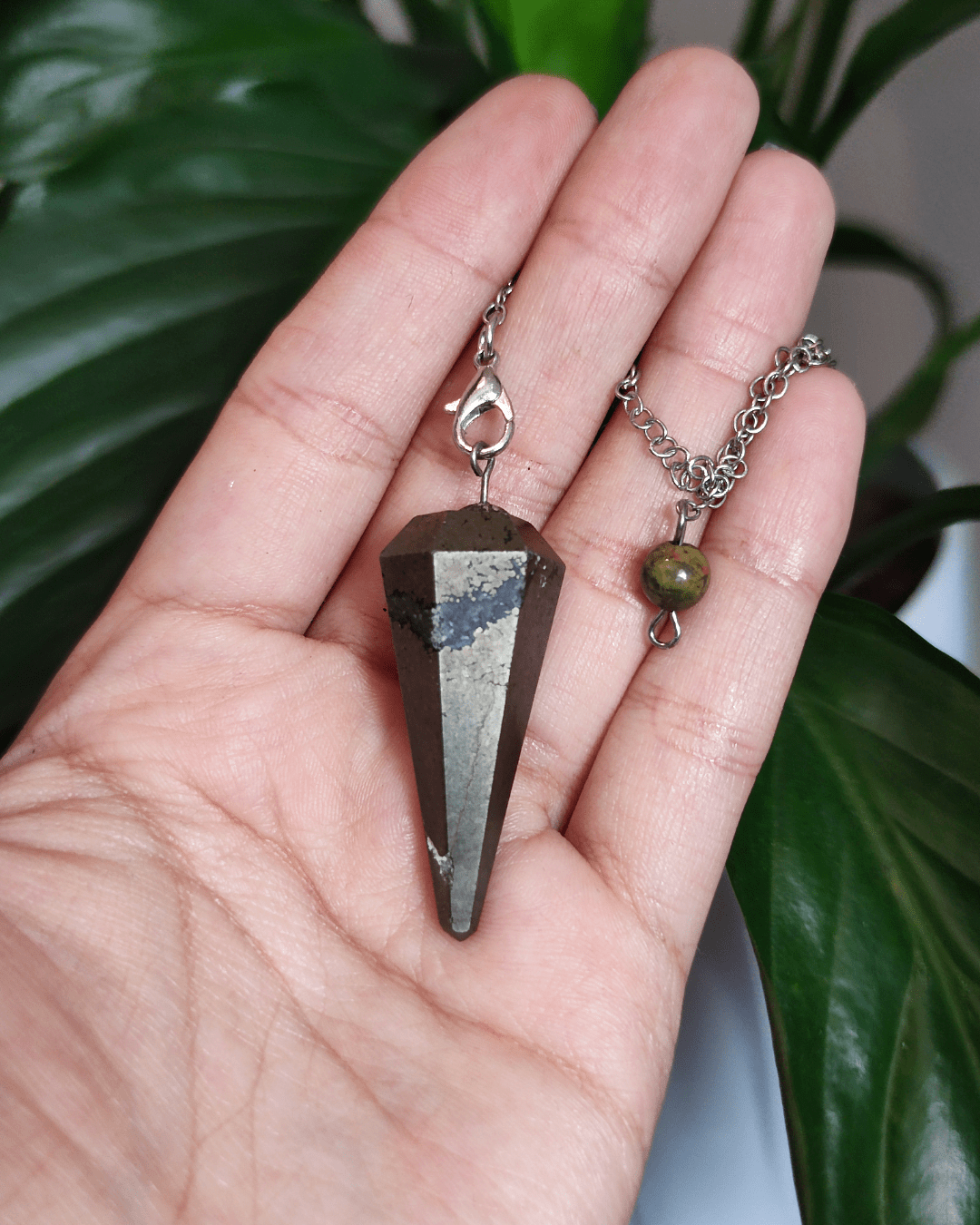 Invest in our Pyrite Pendulum • Stone of Manifestation from our wide variety of genuine Crystal Pendulums in Lebanon at Sacred!