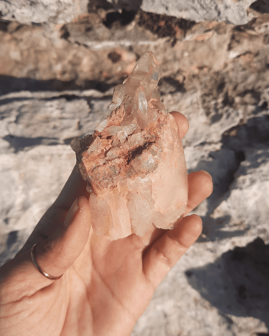 Red Phantom Quartz with Hematite - Sacred