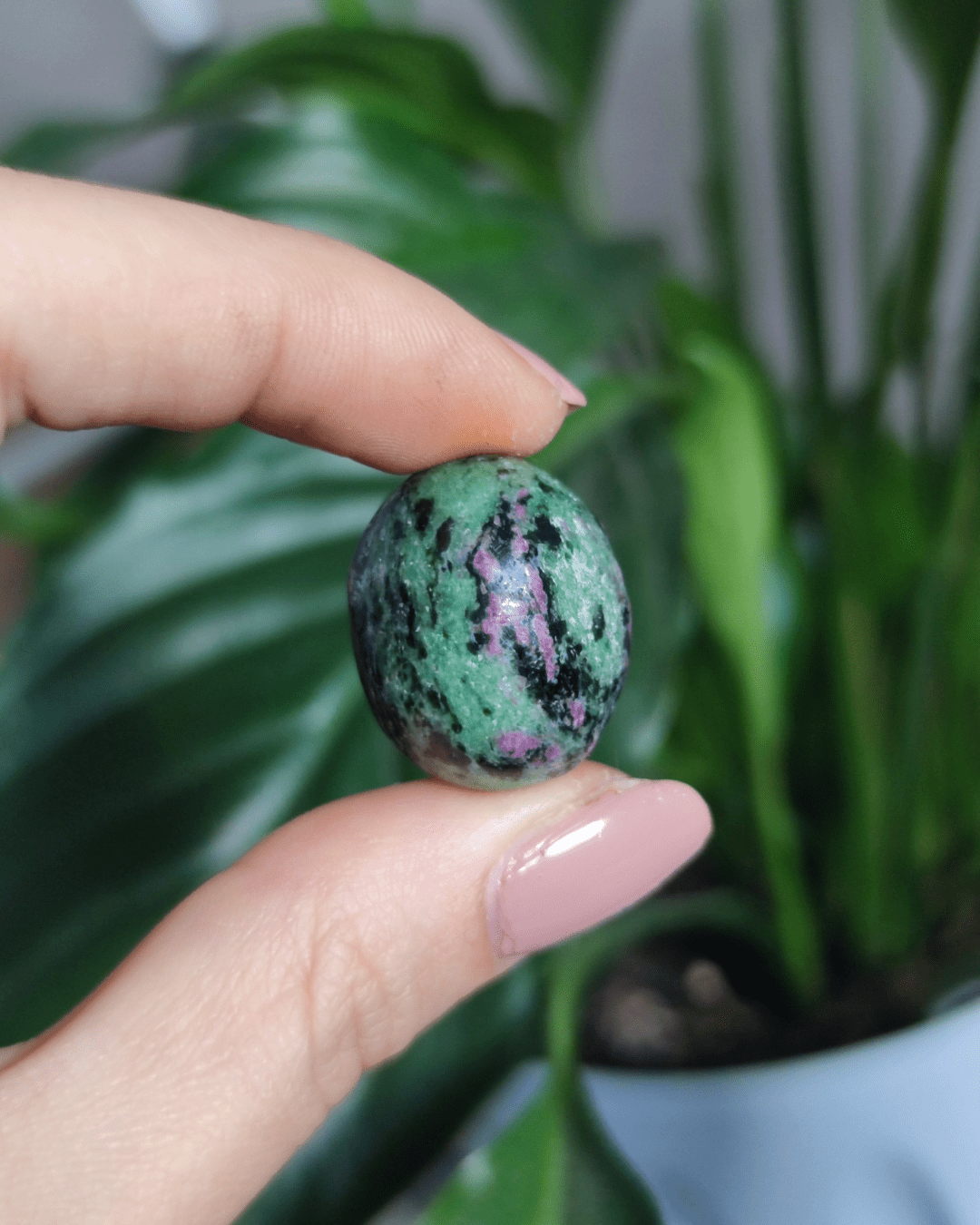 Invest in our Ruby Zoisite • The Stone of Vitality and Passion from our genuine Crystal Collection in Lebanon at Sacred!