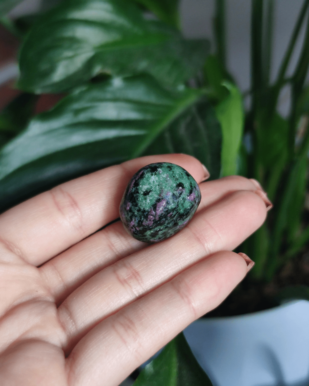 Invest in our Ruby Zoisite • The Stone of Vitality and Passion from our genuine Crystal Collection in Lebanon at Sacred!