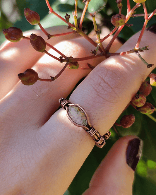 Rutilated Quartz Adjustable Ring - Sacred