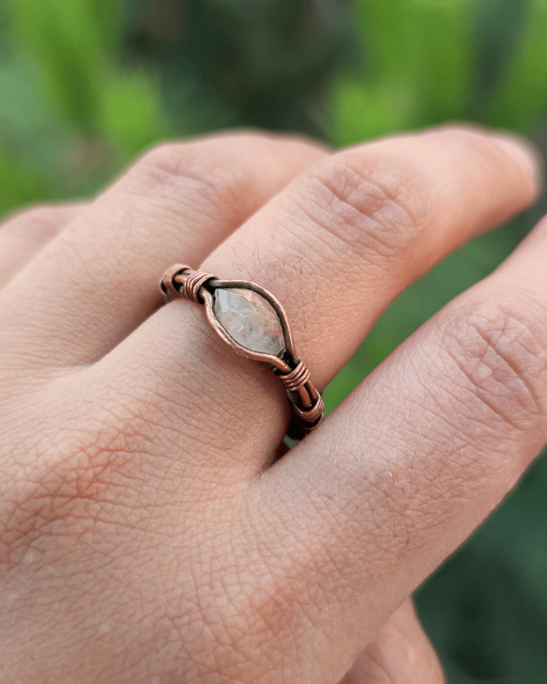 Rutilated Quartz Adjustable Ring - Sacred