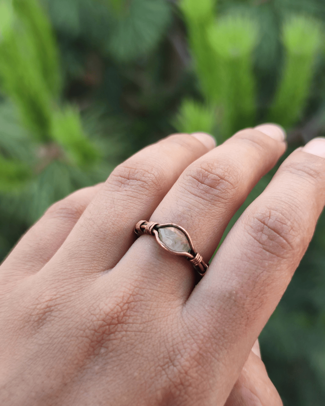 Rutilated Quartz Adjustable Ring - Sacred