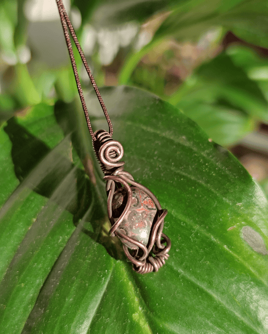  Invest in our Sauvage • Leopard Skin Jasper Necklace for Grounding from our Energy Cleansing Jewelry Collection in Lebanon at Sacred.
