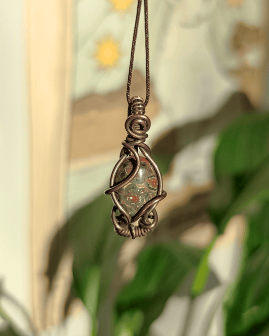  Invest in our Sauvage • Leopard Skin Jasper Necklace for Grounding from our Energy Cleansing Jewelry Collection in Lebanon at Sacred.