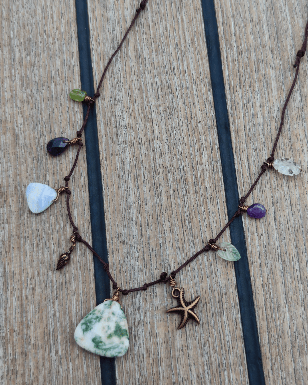 Invest in our Shoreline • Beach Crystals Necklace from our Energy Cleansing Jewelry in Lebanon at Sacred.