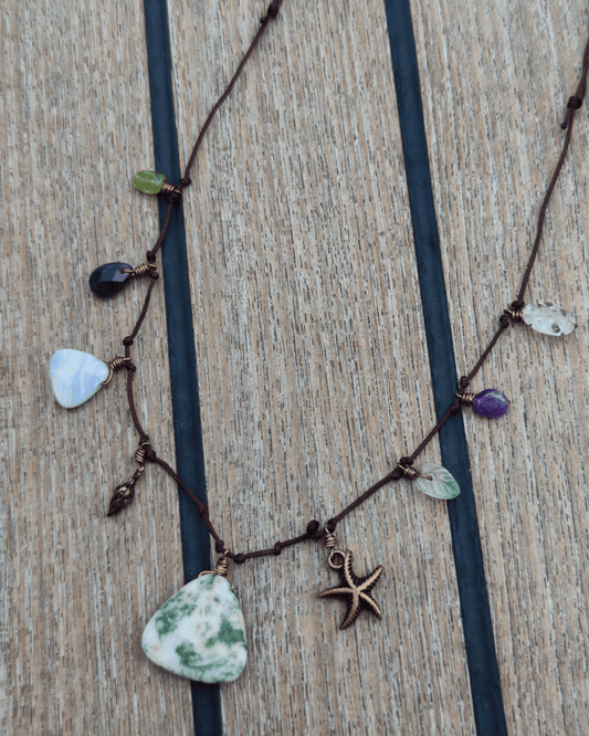 Invest in our Shoreline • Beach Crystals Necklace from our Energy Cleansing Jewelry in Lebanon at Sacred.