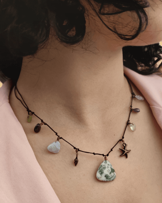 Invest in our Shoreline • Beach Crystals Necklace from our Energy Cleansing Jewelry in Lebanon at Sacred.