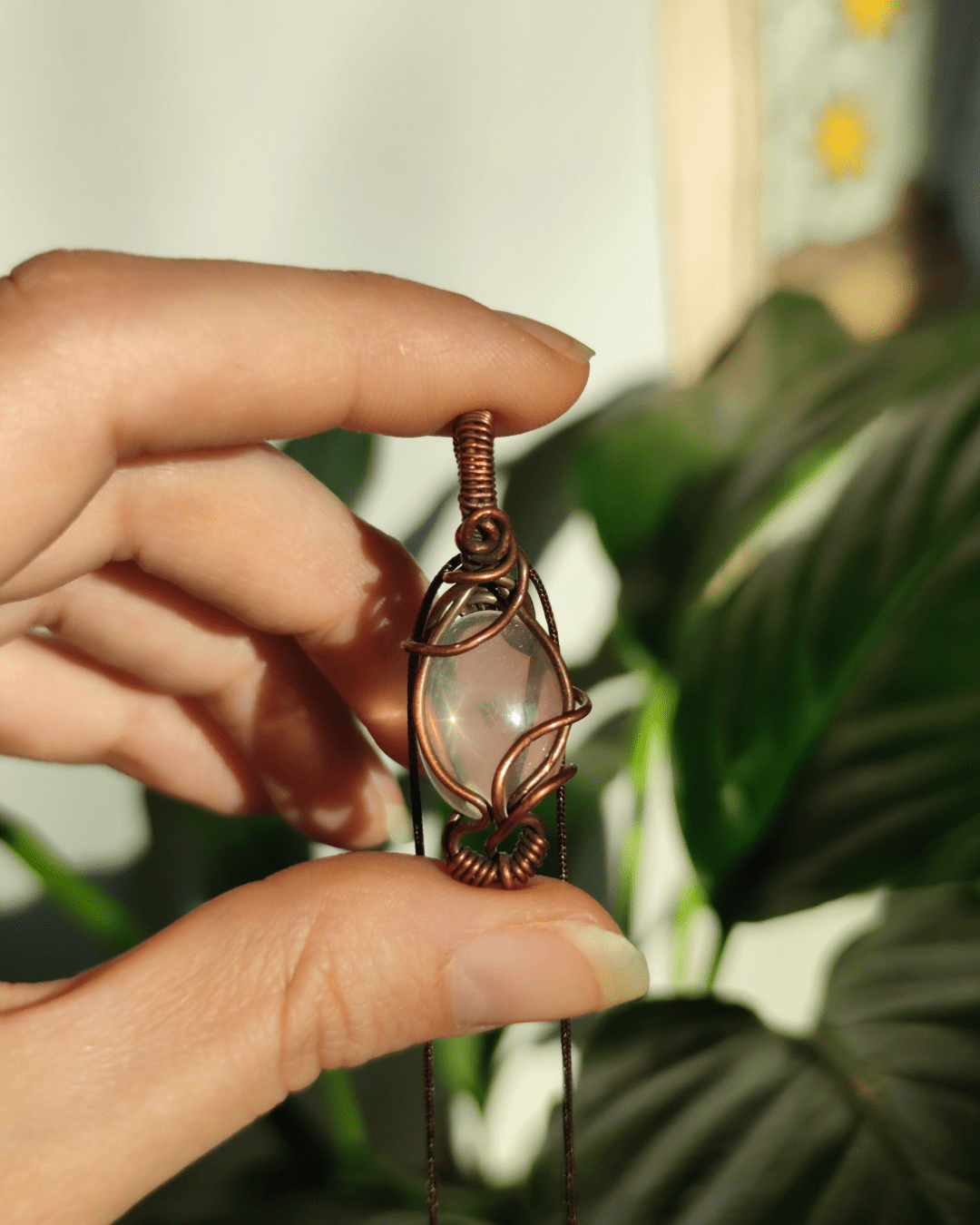 Invest in our Rose Quartz Necklace from our Energy Cleansing Jewelry Collection in Lebanon at Sacred.