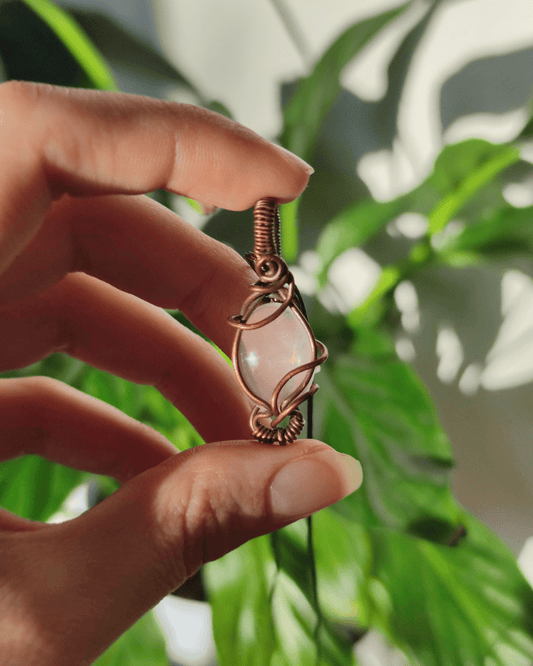 Invest in our Rose Quartz Necklace from our Energy Cleansing Jewelry Collection in Lebanon at Sacred.