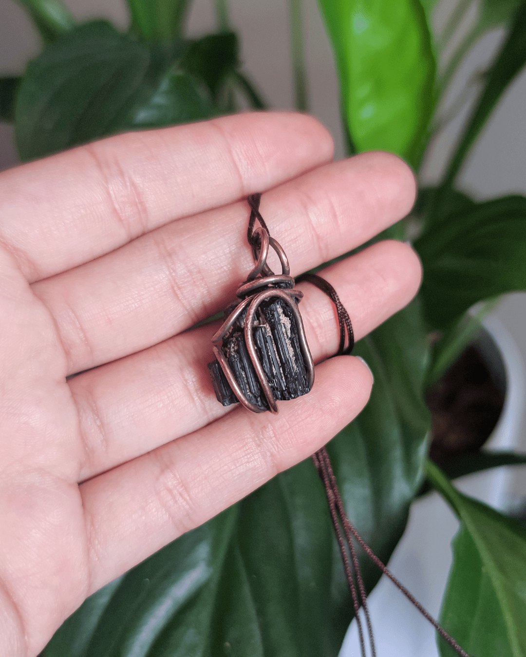 Invest in our Tulipe Noire • Black Tourmaline Necklace from our Adjustable Crystal Jewelry Collection in Lebanon at Sacred!