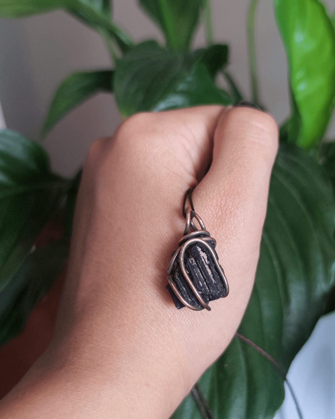 Invest in our Tulipe Noire • Black Tourmaline Necklace from our Adjustable Crystal Jewelry Collection in Lebanon at Sacred!