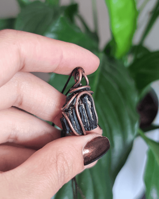 Invest in our Tulipe Noire • Black Tourmaline Necklace for Protection from our wide variety of Adjustable Crystal Jewelry Collection in Lebanon at Sacred!