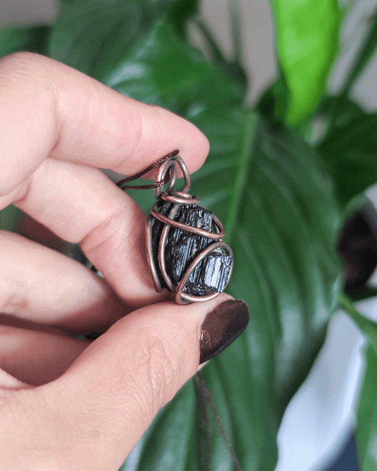 Invest in our Tulipe Noire • Black Tourmaline Necklace for Protection from our wide variety of Adjustable Crystal Jewelry Collection in Lebanon at Sacred!