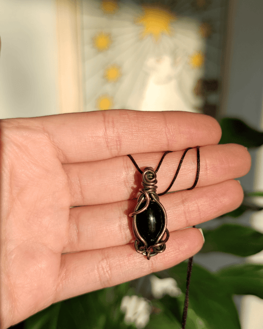 Whispering Shadow • Black Agate Necklace in Lebanon at Sacred