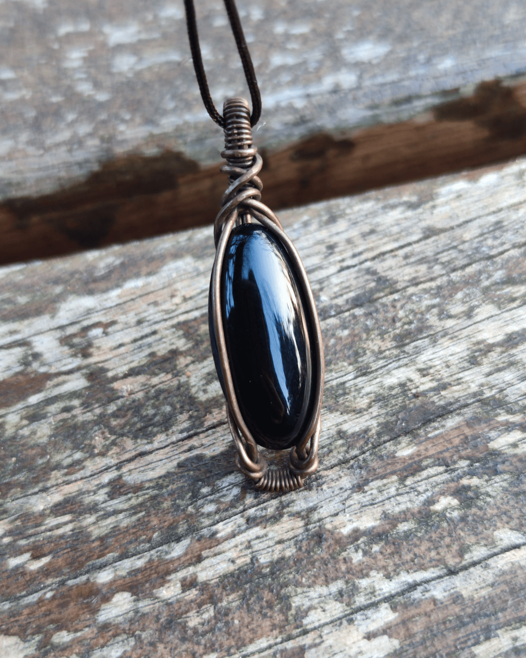 Whispering Shadow • Black Agate Necklace in Lebanon at Sacred