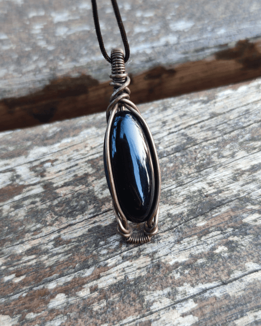 Whispering Shadow • Black Agate Necklace in Lebanon at Sacred