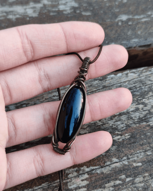 Whispering Shadow • Black Agate Necklace in Lebanon at Sacred