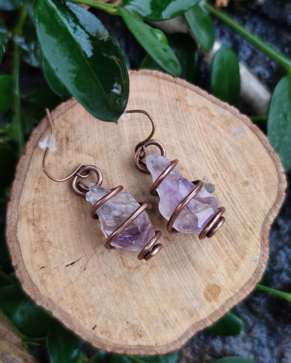 Invest in our Purple Flame Earrings in Lebanon at Sacred